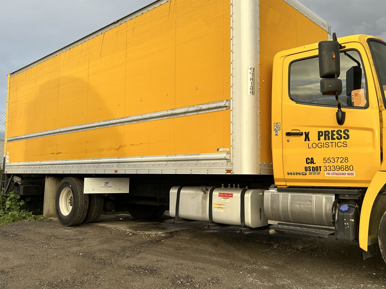 White Panels on Box Truck
